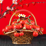 Maxbell Persimmon Fruit Basket Statue Desktop Ornament for Desk Entrance Living Room