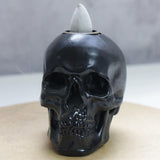 Maxbell Skeleton Head Statue Backflow Incense Burner for Meditation Room Lightweight