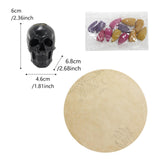 Maxbell Skeleton Head Statue Backflow Incense Burner for Meditation Room Lightweight