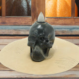 Maxbell Skeleton Head Statue Backflow Incense Burner for Meditation Room Lightweight