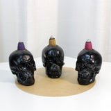 Maxbell Skeleton Head Statue Backflow Incense Burner for Meditation Room Lightweight