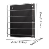 Maxbell 5 Tier Acrylic Display Box Cabinet Collectibles with Shelves Clear Organizer