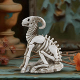 Maxbell Goat Skeleton Statue Gift Halloween Figurine for Bedroom Housewarming Indoor