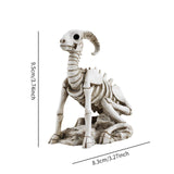 Maxbell Goat Skeleton Statue Gift Halloween Figurine for Bedroom Housewarming Indoor