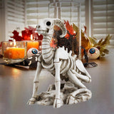 Maxbell Goat Skeleton Statue Gift Halloween Figurine for Bedroom Housewarming Indoor