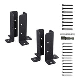 Maxbell Adjustable Deck Post Anchor Base Brackets Post Holders Support Base Brackets 4Pcs