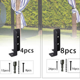 Maxbell Adjustable Deck Post Anchor Base Brackets Post Holders Support Base Brackets 4Pcs