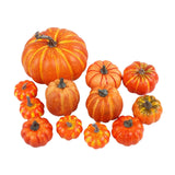Maxbell 12 Pieces Decorative Pumpkins Orange for Kitchen Fall Thanksgiving Halloween