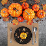 Maxbell 12 Pieces Decorative Pumpkins Orange for Kitchen Fall Thanksgiving Halloween