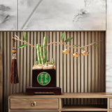 Maxbell Bamboo Statue Ornament Creative Bamboo Sculpture for Bookshelf Office Garden