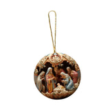 Christmas Nativity Scene Ornament Xmas Tree Hanging Ornament for Desk Garden Style C