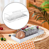 Maxbell 2xBakery Pastry Display Case Dessert Display Plate for Store Birthday Weddings White