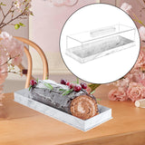 Maxbell 2xBakery Pastry Display Case Dessert Display Plate for Store Birthday Weddings White