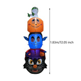 Maxbell Halloween Inflatable Decoration Outdoor with LED Light Lawn Pumpkin Cat Evil