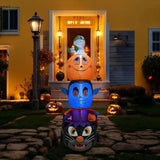 Maxbell Halloween Inflatable Decoration Outdoor with LED Light Lawn Pumpkin Cat Evil