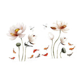 Maxbell 2x Lotus Wall Sticker Waterproof DIY Wall Decor for Kitchen Nursery Restroom