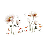 Maxbell 2x Lotus Wall Sticker Waterproof DIY Wall Decor for Kitchen Nursery Restroom