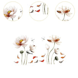 Maxbell 2x Lotus Wall Sticker Waterproof DIY Wall Decor for Kitchen Nursery Restroom