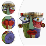 Maxbell Abstract Face Plant Pot Indoor Outdoor Cute Windowsill Resin Statue Ornament