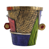 Maxbell Abstract Face Plant Pot Indoor Outdoor Cute Windowsill Resin Statue Ornament