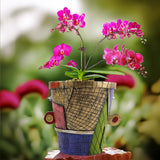 Maxbell Abstract Face Plant Pot Indoor Outdoor Cute Windowsill Resin Statue Ornament