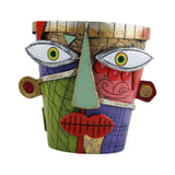 Maxbell Abstract Face Plant Pot Indoor Outdoor Cute Windowsill Resin Statue Ornament