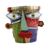 Maxbell Abstract Face Plant Pot Indoor Outdoor Cute Windowsill Resin Statue Ornament