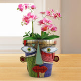 Maxbell Abstract Face Plant Pot Indoor Outdoor Cute Windowsill Resin Statue Ornament