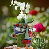 Maxbell Abstract Face Plant Pot Indoor Outdoor Cute Windowsill Resin Statue Ornament