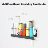 Maxbell Caulking Tool Holder Wall Mounted Sealant Organizer for Workspace Home Black