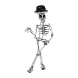 Maxbell Halloween Brooch Pin Halloween Pin Accessories for Women Men Skeleton Brooch Black hat