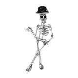 Maxbell Halloween Brooch Pin Halloween Pin Accessories for Women Men Skeleton Brooch Black hat