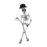 Maxbell Halloween Brooch Pin Halloween Pin Accessories for Women Men Skeleton Brooch Black hat