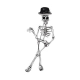 Maxbell Halloween Brooch Pin Halloween Pin Accessories for Women Men Skeleton Brooch Black hat