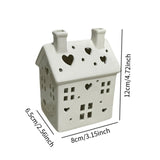 Maxbell White Xmas Farmhouse Winter Arts Crafts Holiday Christmas Decorations House