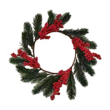 Maxbell 2x Small Christmas Candle Wreaths Xmas Christmas Wreaths for Winter