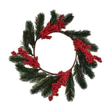 Maxbell 2x Small Christmas Candle Wreaths Xmas Christmas Wreaths for Winter