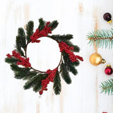 Maxbell 2x Small Christmas Candle Wreaths Xmas Christmas Wreaths for Winter