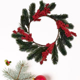 Maxbell 2x Small Christmas Candle Wreaths Xmas Christmas Wreaths for Winter