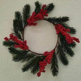Maxbell 2x Small Christmas Candle Wreaths Xmas Christmas Wreaths for Winter
