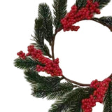 Maxbell 2x Small Christmas Candle Wreaths Xmas Christmas Wreaths for Winter