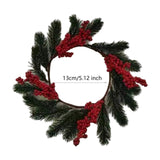 Maxbell 2x Small Christmas Candle Wreaths Xmas Christmas Wreaths for Winter