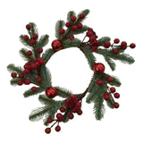 Maxbell 2x Small Christmas Candle Wreaths Xmas Christmas Wreaths for Winter