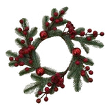 Maxbell 2x Small Christmas Candle Wreaths Xmas Christmas Wreaths for Winter