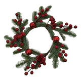 Maxbell 2x Small Christmas Candle Wreaths Xmas Christmas Wreaths for Winter
