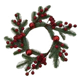 Maxbell 2x Small Christmas Candle Wreaths Xmas Christmas Wreaths for Winter