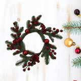 Maxbell 2x Small Christmas Candle Wreaths Xmas Christmas Wreaths for Winter