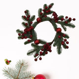 Maxbell 2x Small Christmas Candle Wreaths Xmas Christmas Wreaths for Winter