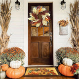 Maxbell Artificial Wheat Ears Wreath Autumn Wreath for Holiday Window Indoor Outdoor