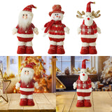 Maxbell Christmas Santa Figurine Plush Doll Xmas Decoration for Bedroom Multipurpose